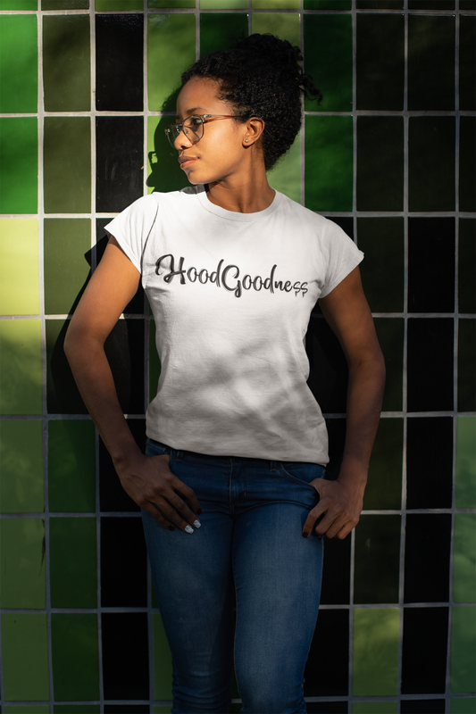 Hoodgoodness Womens Fit White T-Shirt