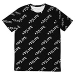 #DJLIFE Black All Over Print T-Shirt