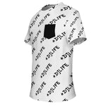 #DJLIFE White All Over Print Pocket T-Shirt