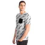 #DJLIFE White All Over Print Pocket T-Shirt