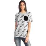 #DJLIFE White All Over Print Pocket T-Shirt