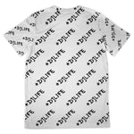 #DJLIFE White All Over Print Pocket T-Shirt