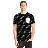 Black #DJLIFE All Over Print Pocket T-Shirt