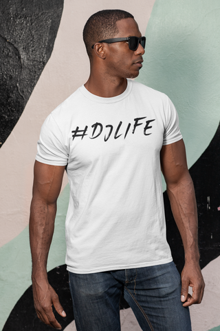 Brush Style #DJLIFE T-Shirt Black Letters